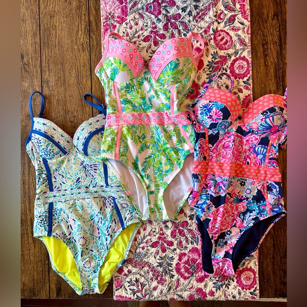 Three Lilly Pulitzer Palma Swimsuits Size 0
